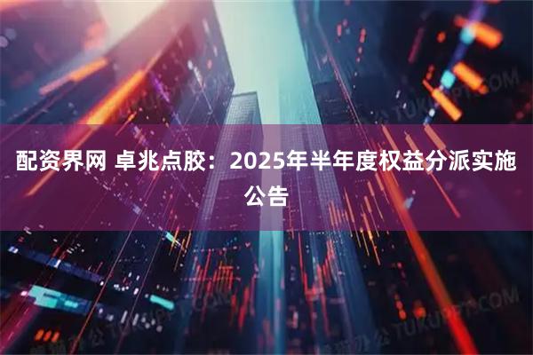 配资界网 卓兆点胶：2025年半年度权益分派实施公告