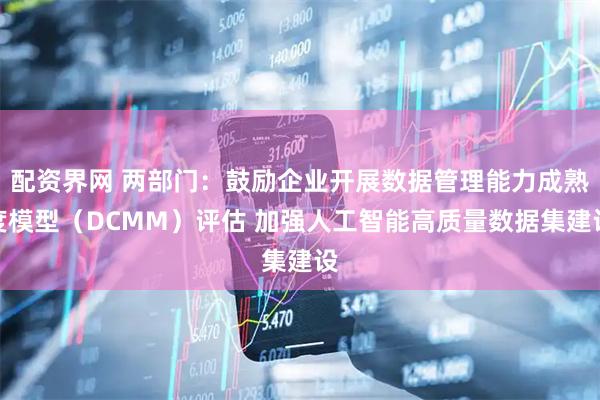 配资界网 两部门：鼓励企业开展数据管理能力成熟度模型（DCMM）评估 加强人工智能高质量数据集建设